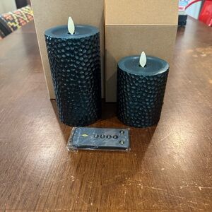 Luminara Candle Set in Forest Green